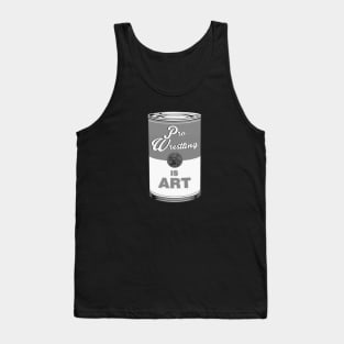 Pro Wrestling is (pop) Art - Black and White Tank Top